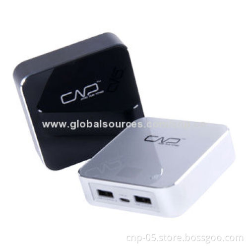 Anodized Aluminum Alloy Housing Power Banks, 6,600mAh Capacity, Dual-USB Output (1 and 1.5A)